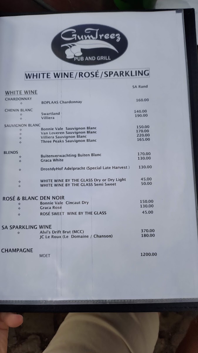 Menu Gumtreez Pub & Grill-1