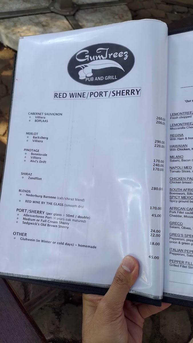 Menu Gumtreez Pub & Grill-5